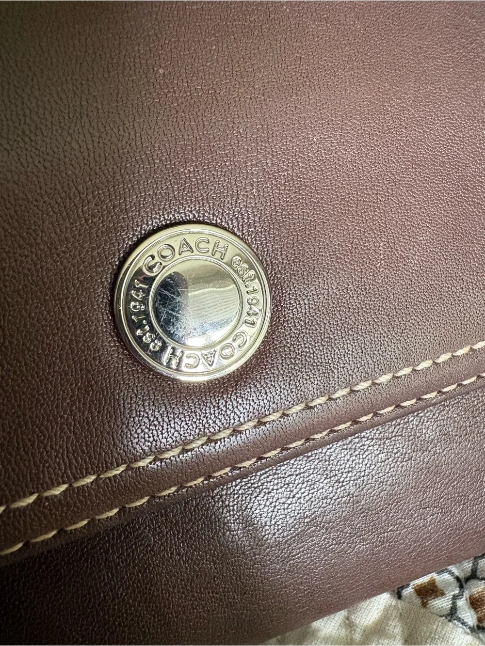 Y2K Coach wallet- Brown and pink